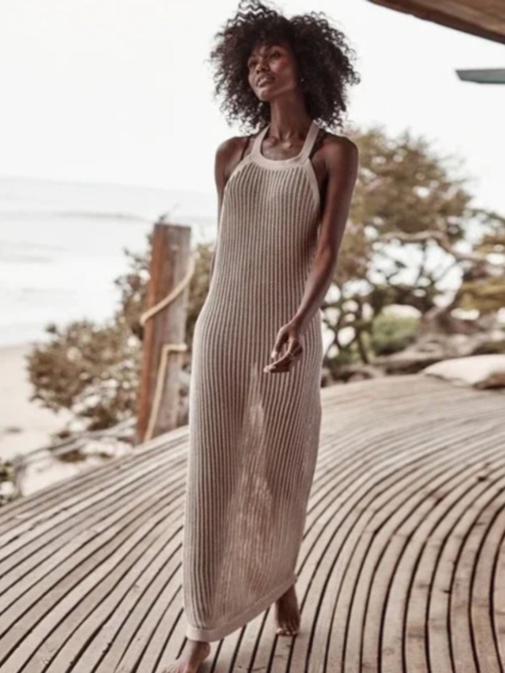 Summersalt Crochet Halter Dress Coverup
